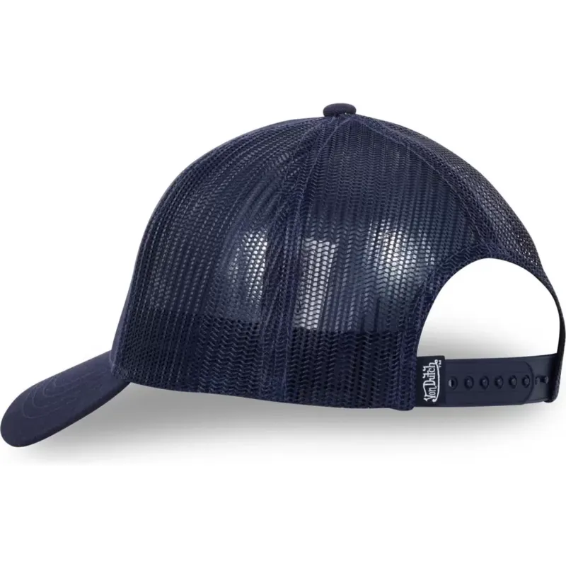 petten-gebogen-marineblauw-snapback-log02-van-von-dutch