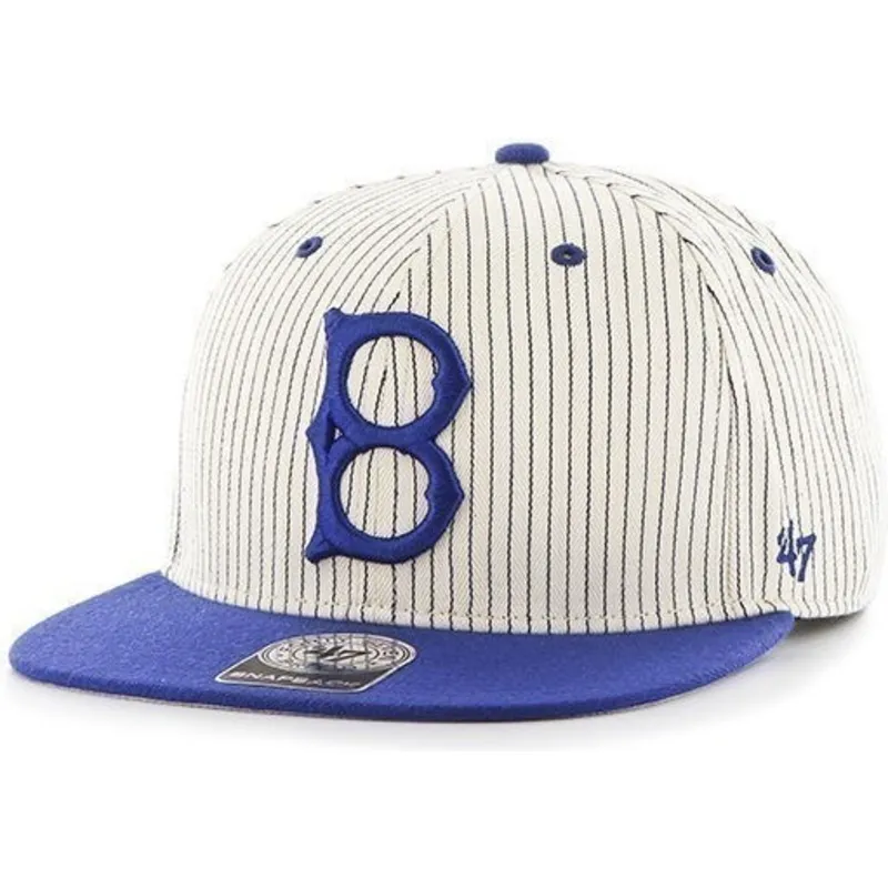 petten-plat-wit-snapback-rayas-van-los-angeles-dodgers-mlb-van-47-brand