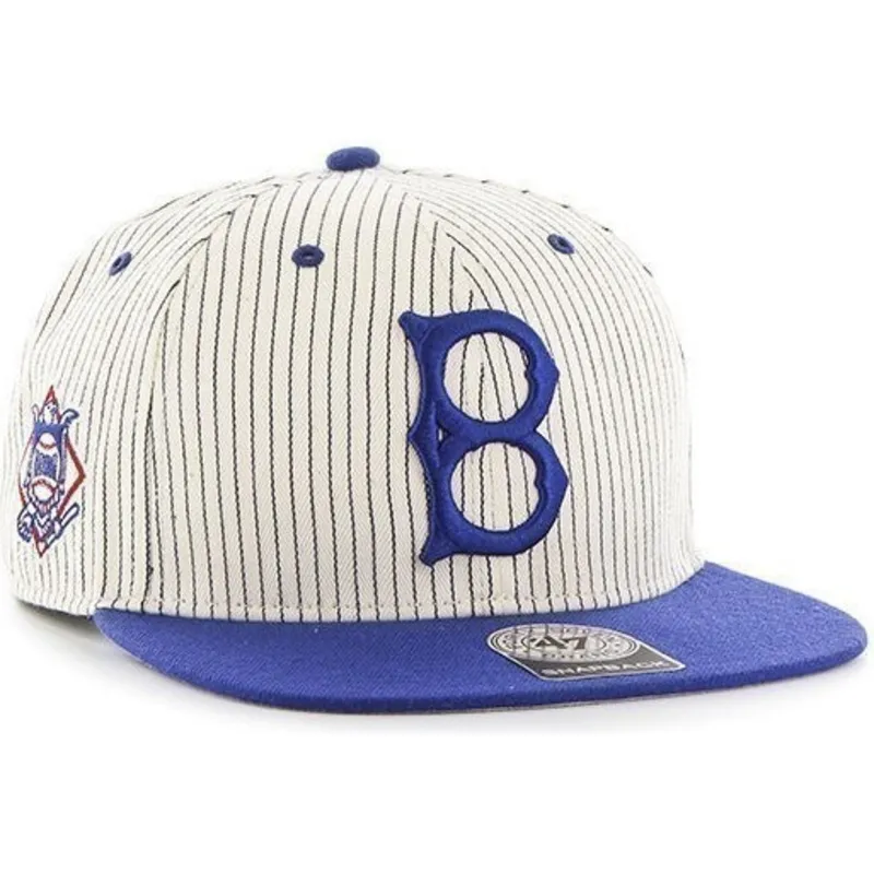petten-plat-wit-snapback-rayas-van-los-angeles-dodgers-mlb-van-47-brand
