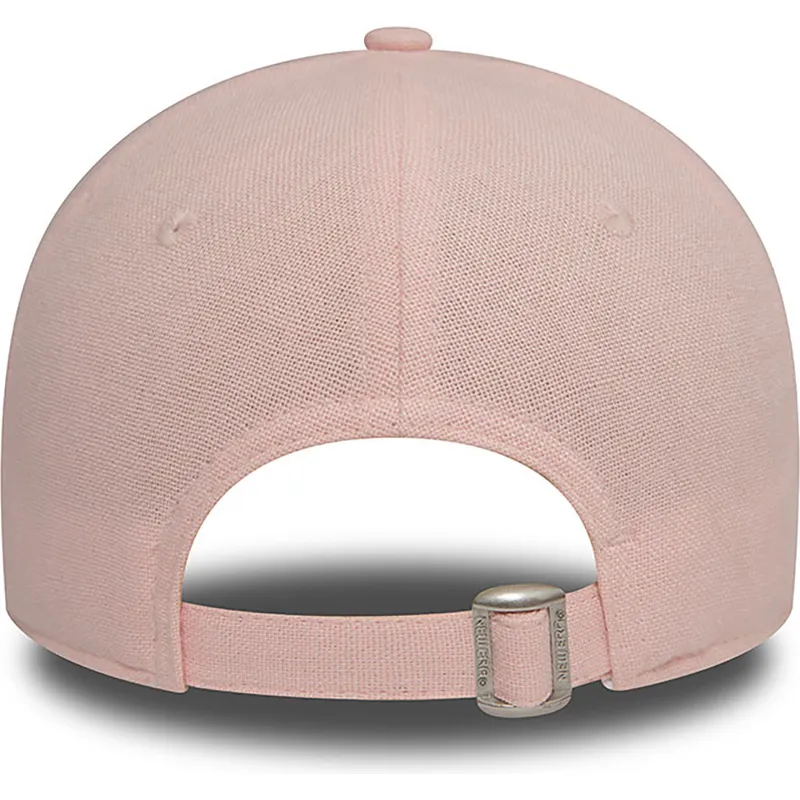 petten-gebogen-roze-verstelbaar-9forty-linen-van-new-york-yankees-mlb-van-new-era