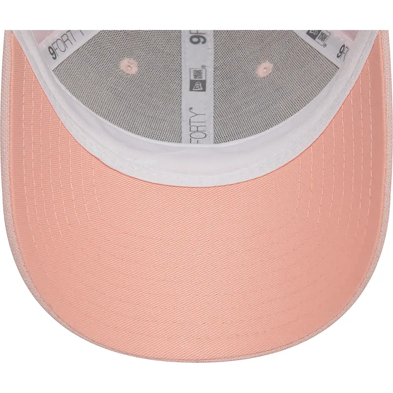 petten-gebogen-roze-verstelbaar-9forty-linen-van-new-york-yankees-mlb-van-new-era