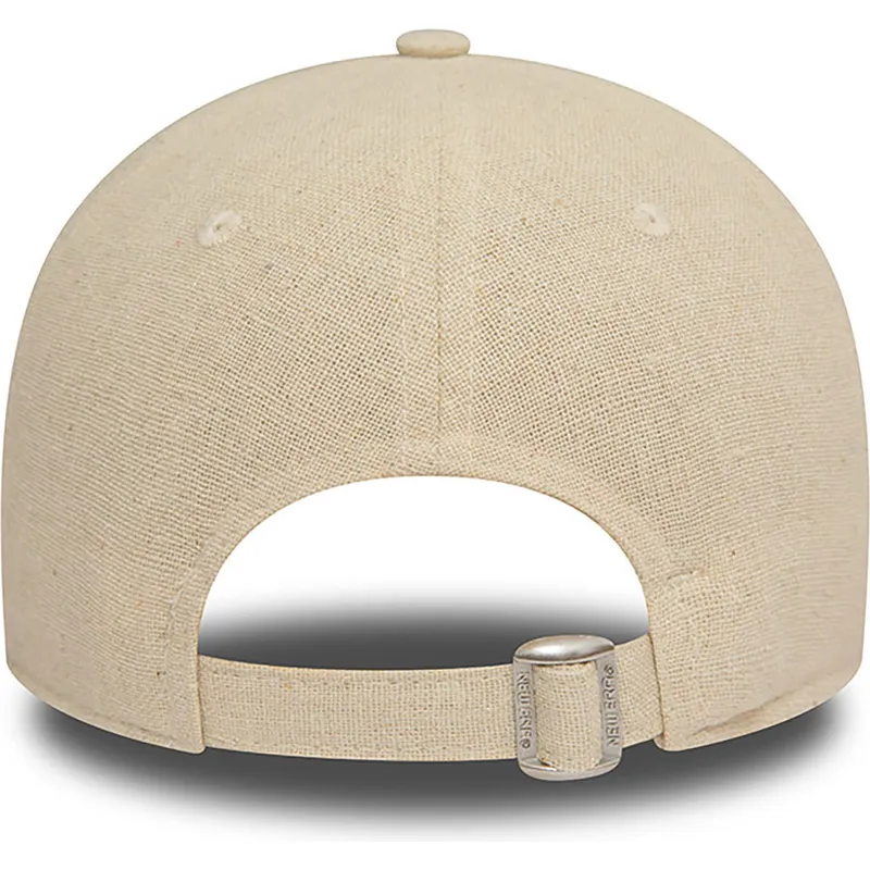 petten-gebogen-beige-verstelbaar-9forty-linen-van-new-york-yankees-mlb-van-new-era