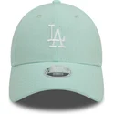 petten-gebogen-groen-verstelbaar-9forty-linen-van-los-angeles-dodgers-mlb-van-new-era