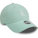 petten-gebogen-groen-verstelbaar-9forty-linen-van-los-angeles-dodgers-mlb-van-new-era