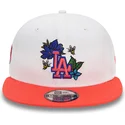 petten-plat-rood-snapback-9fifty-floral-van-los-angeles-dodgers-mlb-van-new-era