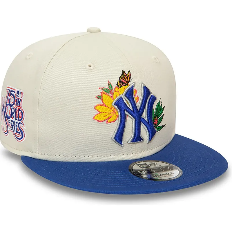 petten-plat-blauw-snapback-9fifty-floral-van-new-york-yankees-mlb-van-new-era