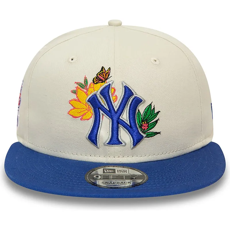 petten-plat-blauw-snapback-9fifty-floral-van-new-york-yankees-mlb-van-new-era