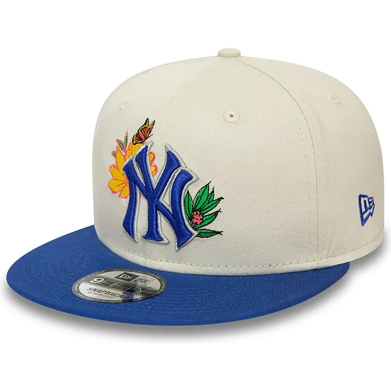 petten-plat-blauw-snapback-9fifty-floral-van-new-york-yankees-mlb-van-new-era