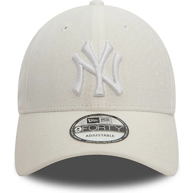 petten-gebogen-wit-verstelbaar-9forty-linen-van-new-york-yankees-mlb-van-new-era petten-gebogen-wit-verstelbaar-9forty-linen-van-new-york-yankees-mlb-van-new-era