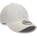 petten-gebogen-wit-verstelbaar-9forty-linen-van-new-york-yankees-mlb-van-new-era