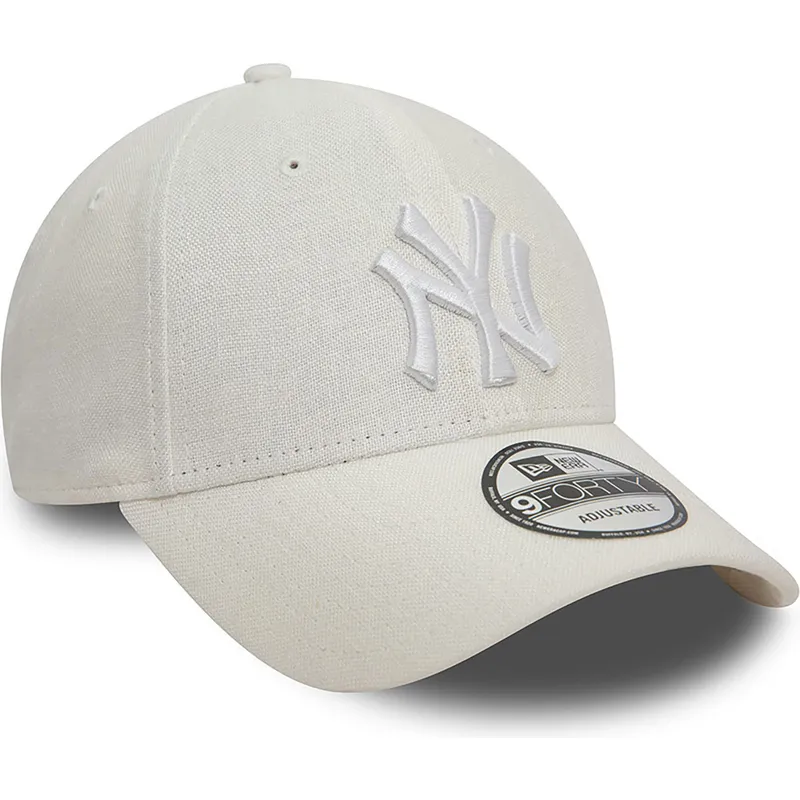petten-gebogen-wit-verstelbaar-9forty-linen-van-new-york-yankees-mlb-van-new-era petten-gebogen-wit-verstelbaar-9forty-linen-van-new-york-yankees-mlb-van-new-era