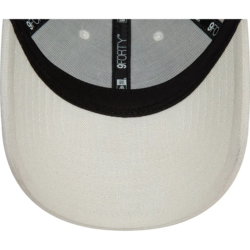petten-gebogen-wit-verstelbaar-9forty-linen-van-new-york-yankees-mlb-van-new-era petten-gebogen-wit-verstelbaar-9forty-linen-van-new-york-yankees-mlb-van-new-era