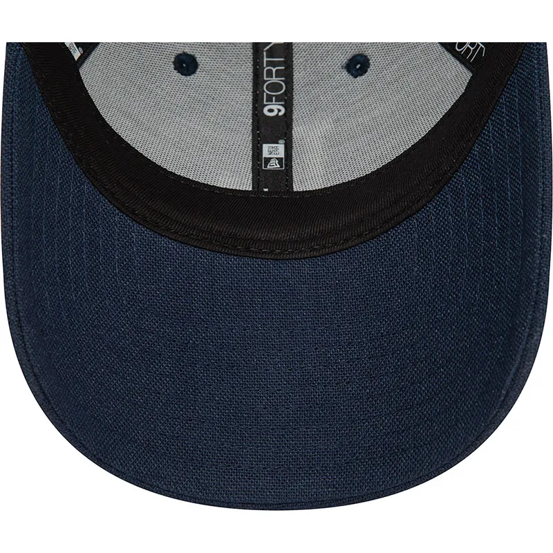 petten-gebogen-marineblauw-verstelbaar-9forty-linen-van-los-angeles-dodgers-mlb-van-new-era