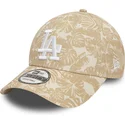 petten-gebogen-bruin-verstelbaar-9forty-summer-all-over-print-van-los-angeles-dodgers-mlb-van-new-era