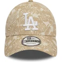 petten-gebogen-bruin-verstelbaar-9forty-summer-all-over-print-van-los-angeles-dodgers-mlb-van-new-era