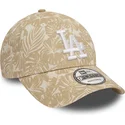 petten-gebogen-bruin-verstelbaar-9forty-summer-all-over-print-van-los-angeles-dodgers-mlb-van-new-era
