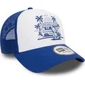 petten-gebogen-blauw-snapback-a-frame-frame-graphic-van-ice-cream-los-angeles-van-new-era