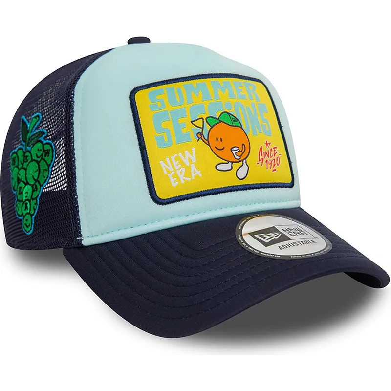 petten-gebogen-blauw-snapback-summer-sessions-a-frame-patch-van-new-era