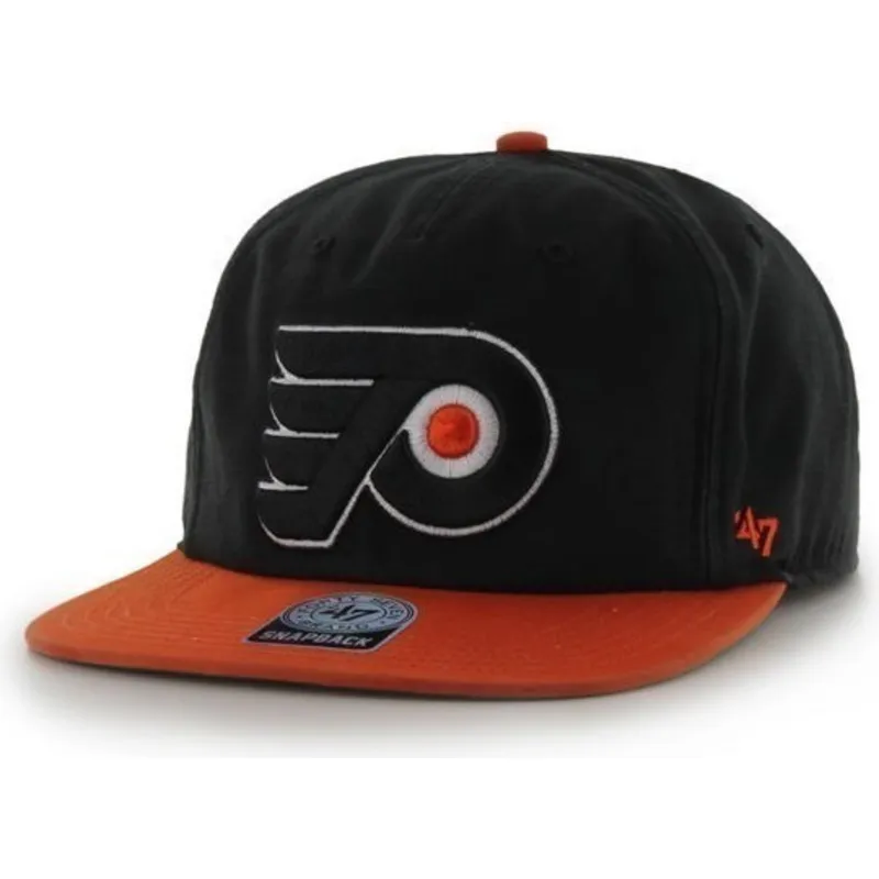 petten-plat-zwart-snapback-van-philadelphia-flyers-nhl-van-47-brand petten-plat-zwart-snapback-van-philadelphia-flyers-nhl-van-47-brand