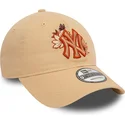 petten-gebogen-bruin-verstelbaar-9twenty-floral-van-new-york-yankees-mlb-van-new-era