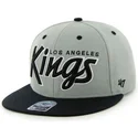petten-plat-grijs-snapback-letras-van-los-angeles-kings-nhl-van-47-brand