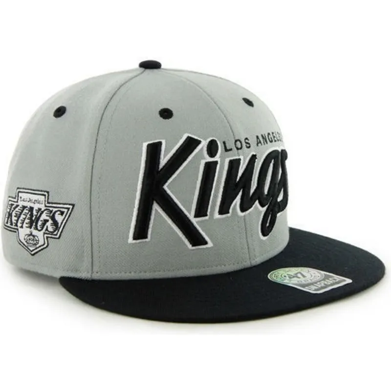 petten-plat-grijs-snapback-letras-van-los-angeles-kings-nhl-van-47-brand
