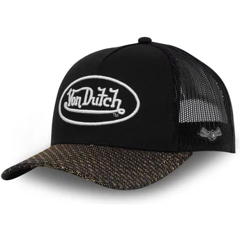Petten gebogen zwart snapback SHINY NR van Von Dutch