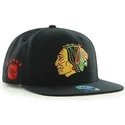 petten-plat-zwart-snapback-van-chicago-blackhawks-nhl-van-47-brand