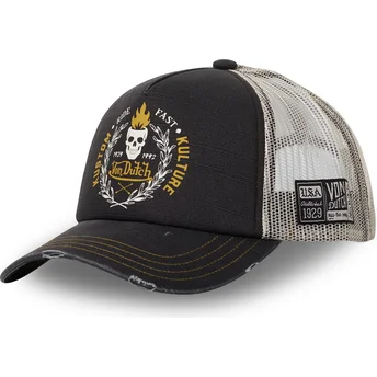 Petten gebogen zwart snapback CREW13 van Von Dutch