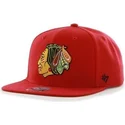 petten-plat-rood-snapback-van-chicago-blackhawks-nhl-van-47-brand