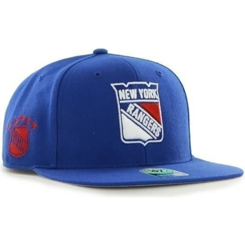 petten-plat-blauw-snapback-van-new-york-rangers-nhl-van-47-brand petten-plat-blauw-snapback-van-new-york-rangers-nhl-van-47-brand