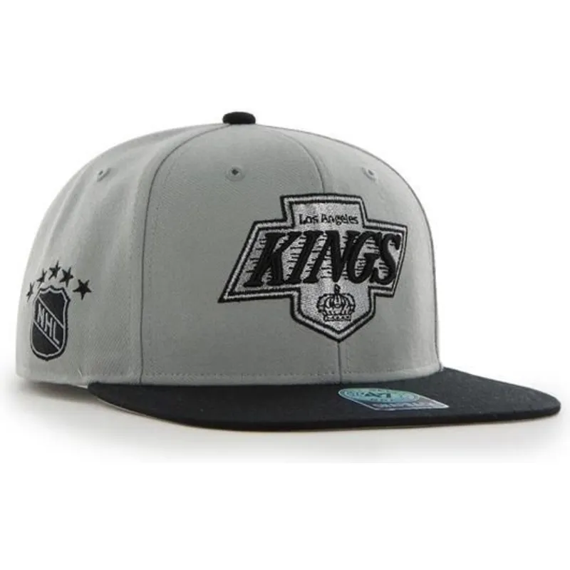 petten-plat-grijs-snapback-van-los-angeles-kings-nhl-van-47-brand