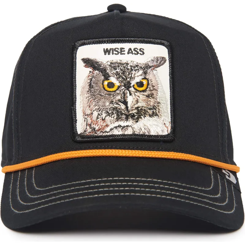 petten-gebogen-zwart-snapback-wise-owl-100-the-farm-all-over-canvas-the-farm-van-goorin-bros petten-gebogen-zwart-snapback-wise-owl-100-the-farm-all-over-canvas-the-farm-van-goorin-bros