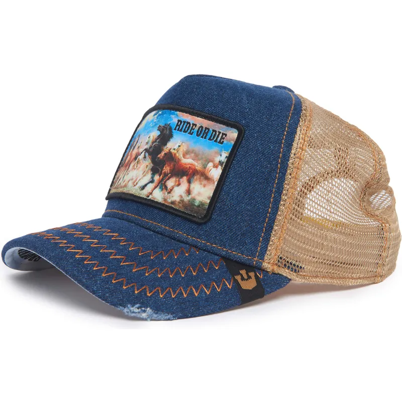 petten-gebogen-blauw-snapback-ride-or-die-model-no-21d302d13-rodeo-the-farm-van-goorin-bros