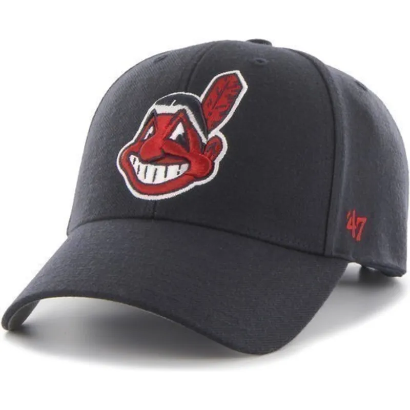 petten-gebogen-marineblauw-verstelbaar-van-cleveland-indians-mlb-van-47-brand