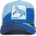 petten-gebogen-blauw-snapback-stallion-self-reliant-farmigami-the-farm-van-goorin-bros