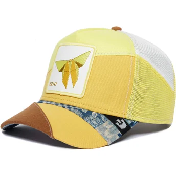 Petten gebogen geel snapback Bent Transform Farmigami The...