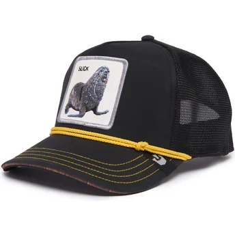 Petten gebogen zwart snapback Slick Seal of Approval...