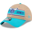 petten-gebogen-bruin-verstelbaar-9twenty-draft-2024-van-charlotte-hornets-nba-van-new-era