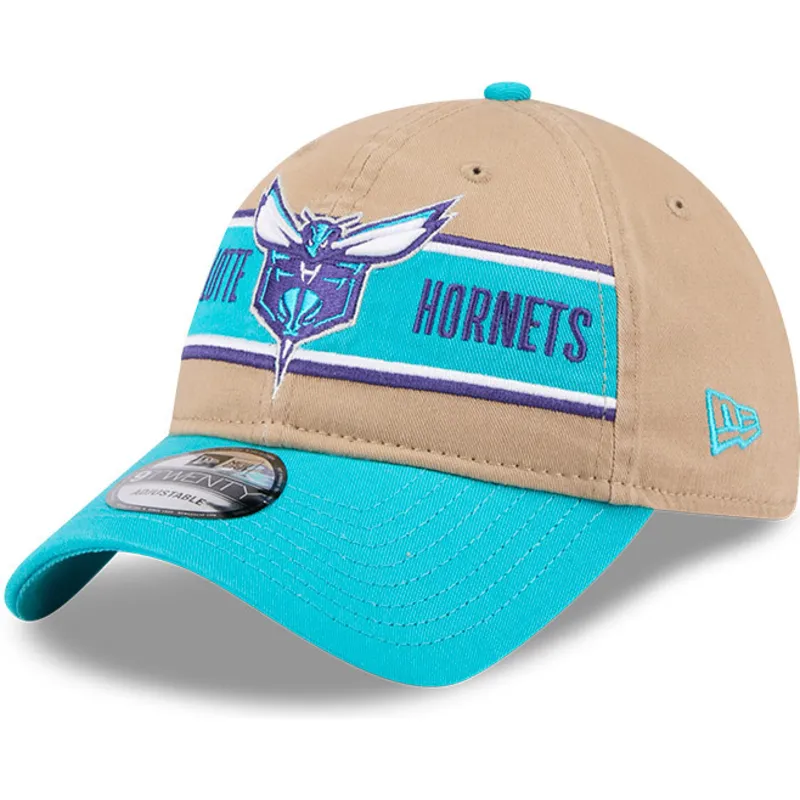 petten-gebogen-bruin-verstelbaar-9twenty-draft-2024-van-charlotte-hornets-nba-van-new-era