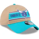 petten-gebogen-bruin-verstelbaar-9twenty-draft-2024-van-charlotte-hornets-nba-van-new-era