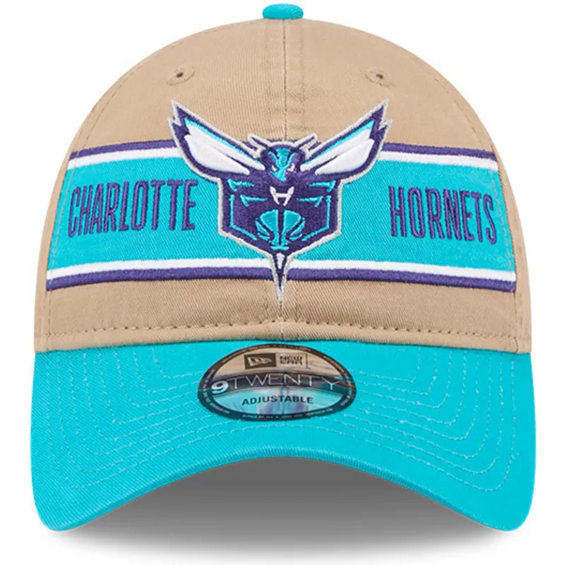 petten-gebogen-bruin-verstelbaar-9twenty-draft-2024-van-charlotte-hornets-nba-van-new-era