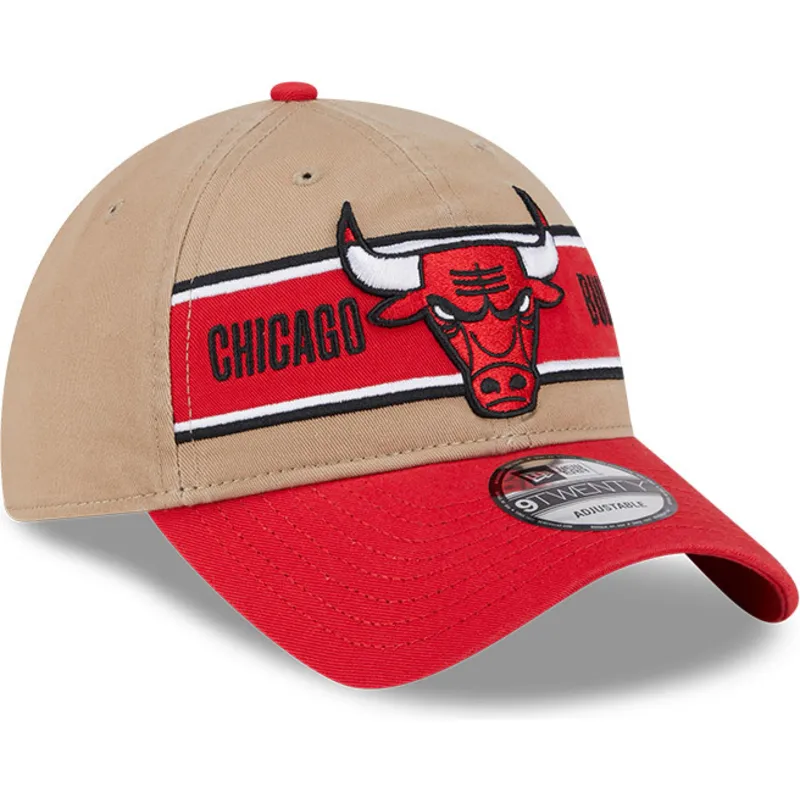 petten-gebogen-bruin-verstelbaar-9twenty-draft-2024-van-chicago-bulls-nba-van-new-era