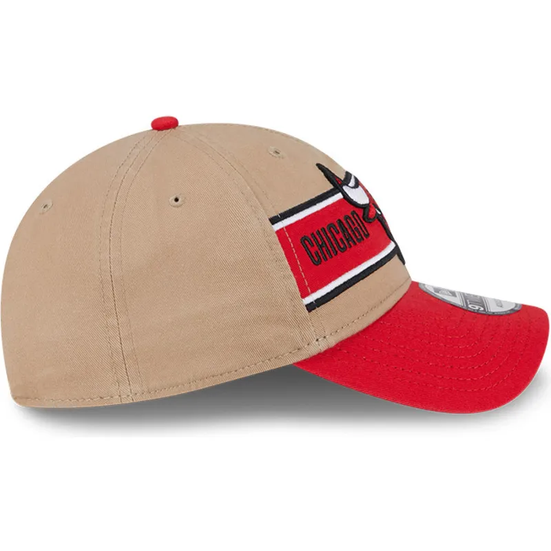petten-gebogen-bruin-verstelbaar-9twenty-draft-2024-van-chicago-bulls-nba-van-new-era