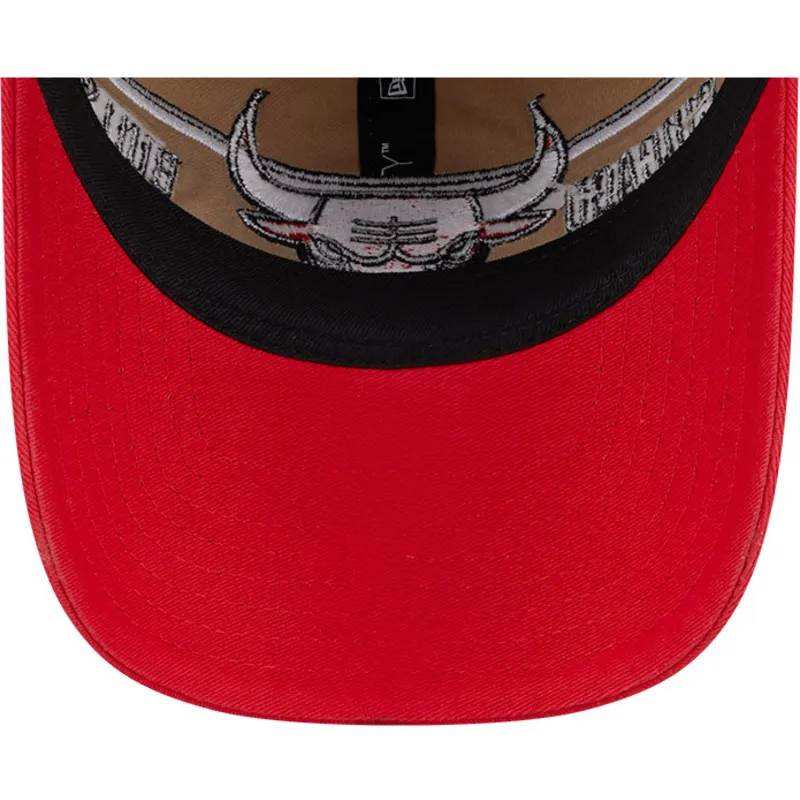 petten-gebogen-bruin-verstelbaar-9twenty-draft-2024-van-chicago-bulls-nba-van-new-era