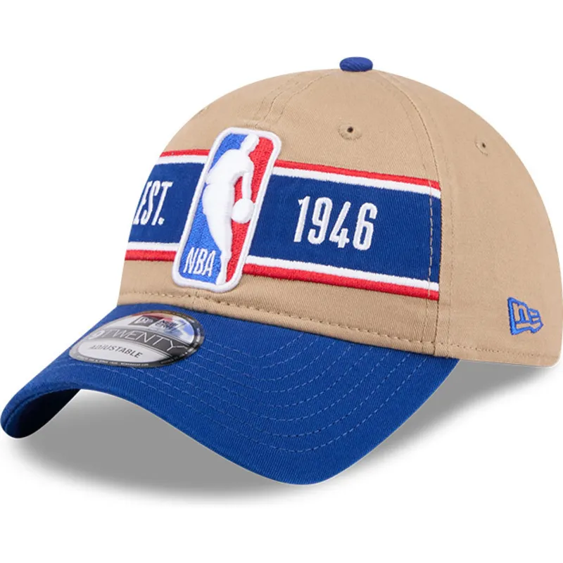 petten-gebogen-bruin-verstelbaar-9twenty-draft-2024-van-nba-van-new-era
