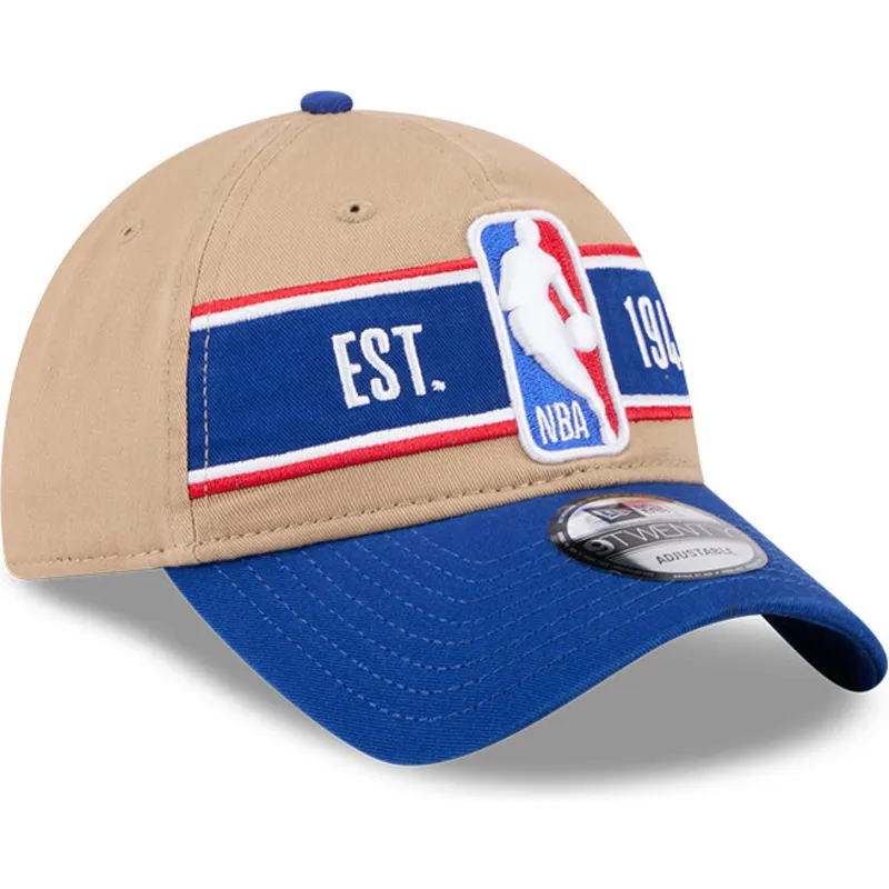 petten-gebogen-bruin-verstelbaar-9twenty-draft-2024-van-nba-van-new-era