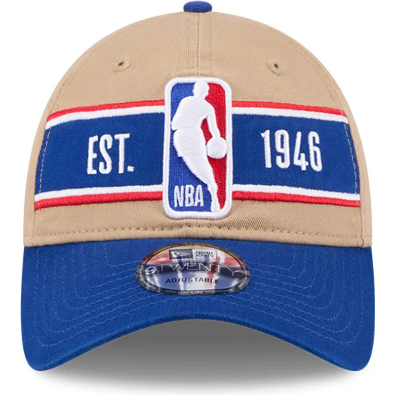 petten-gebogen-bruin-verstelbaar-9twenty-draft-2024-van-nba-van-new-era