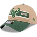 petten-gebogen-bruin-verstelbaar-9twenty-draft-2024-van-milwaukee-bucks-nba-van-new-era