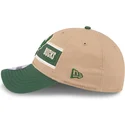 petten-gebogen-bruin-verstelbaar-9twenty-draft-2024-van-milwaukee-bucks-nba-van-new-era